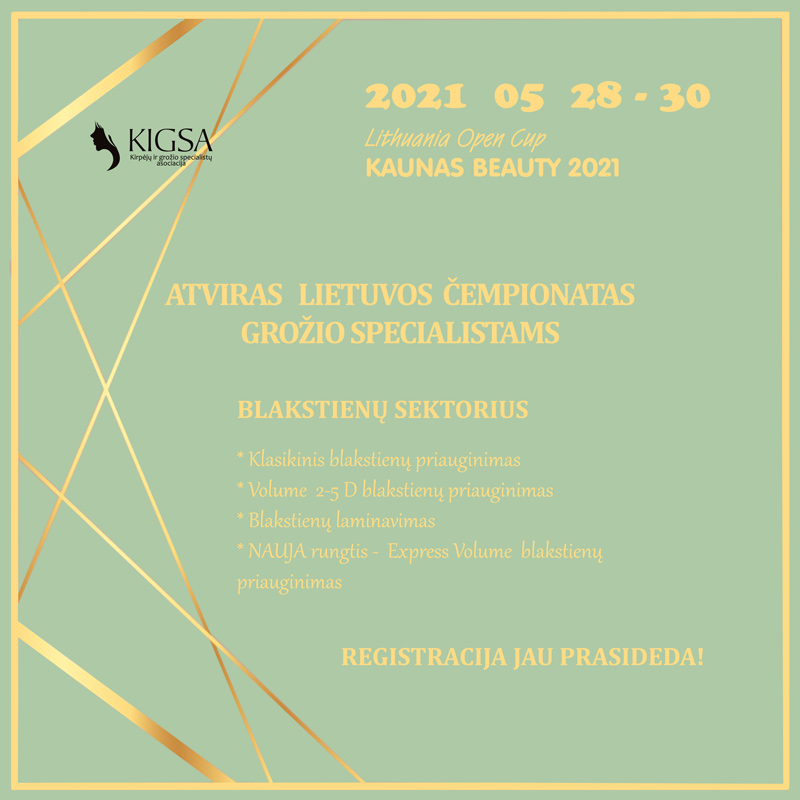 REGISTRACIJA BLAKSTIENŲ MEISTRAMS – KAUNAS BEAUTY 2021