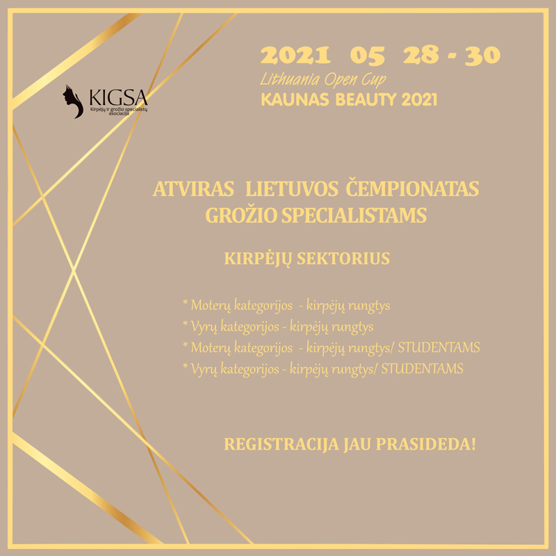 REGISTRACIJA KIRPĖJAMS – KAUNAS BEAUTY 2021