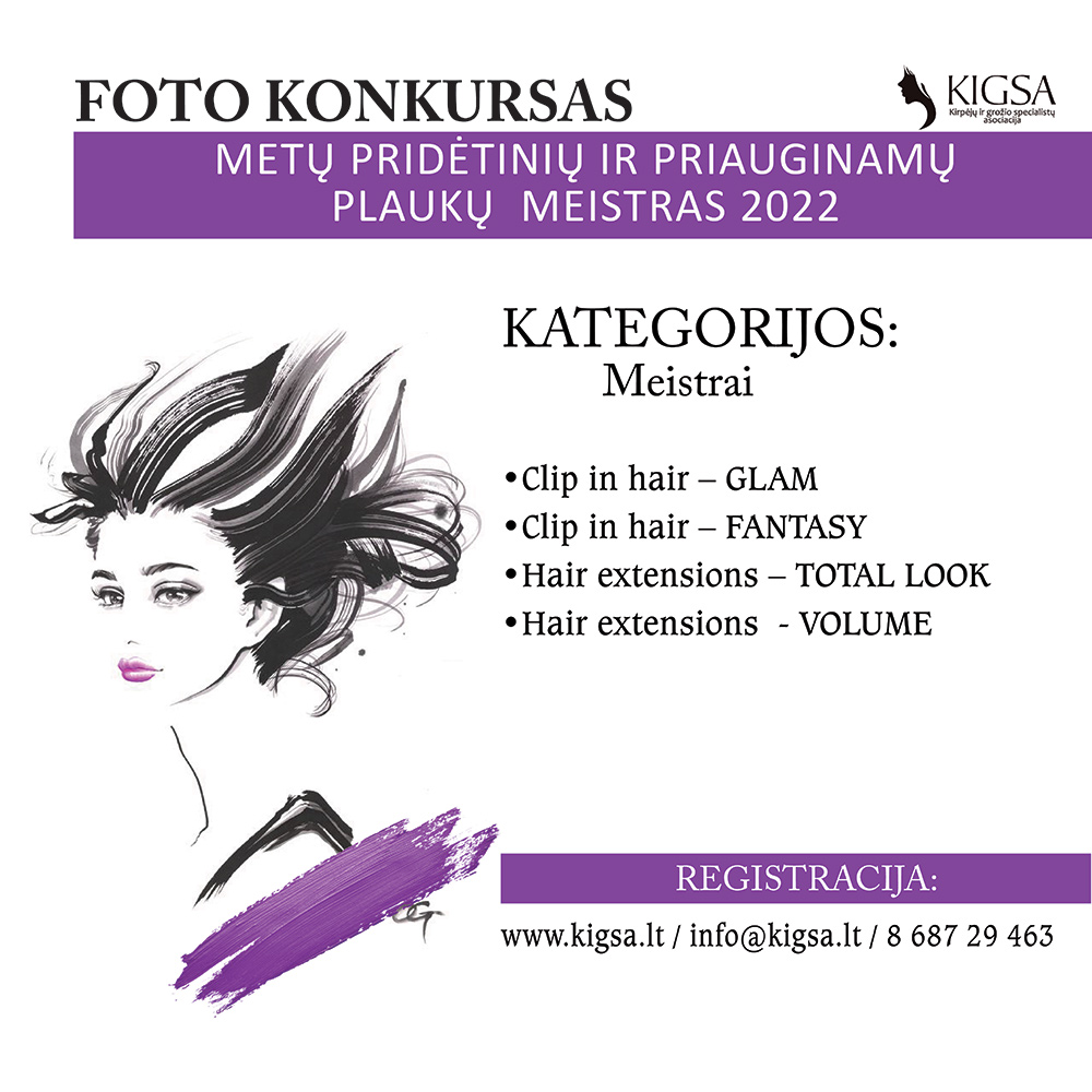 FOTO KONKURSAS METŲ PRIAUGINAMŲ, PRIDĖTINIŲ PLAUKŲ MEISTRAS 2022 – REGISTRACIJA