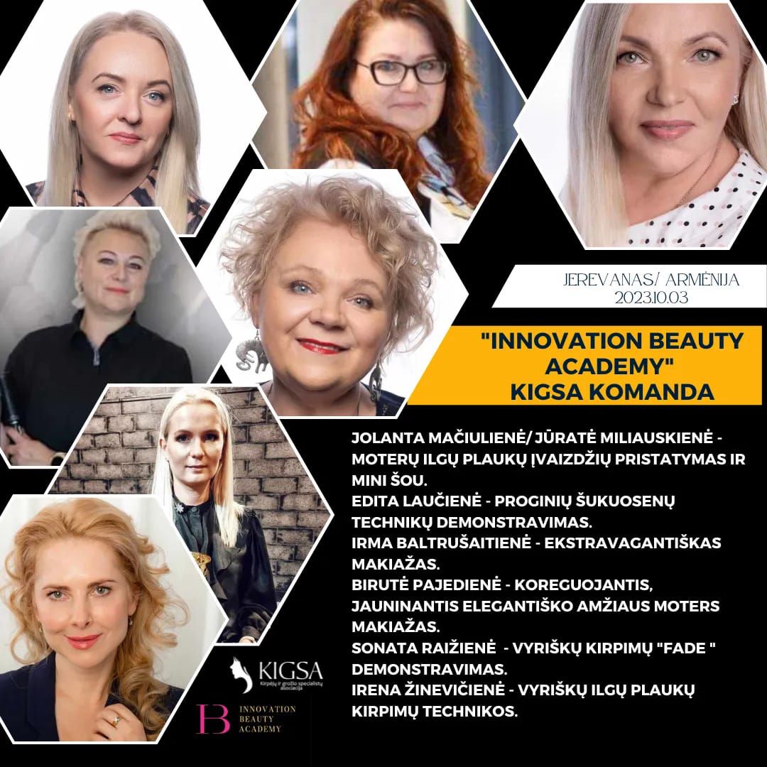 „INNOVATION BEAUTY ACADEMY” KIGSA KOMANDA SAVO DARBUS PADEMONSTRUOS KOLEGOMS IŠ ARMĖNIJOS. (2023.10.03)
