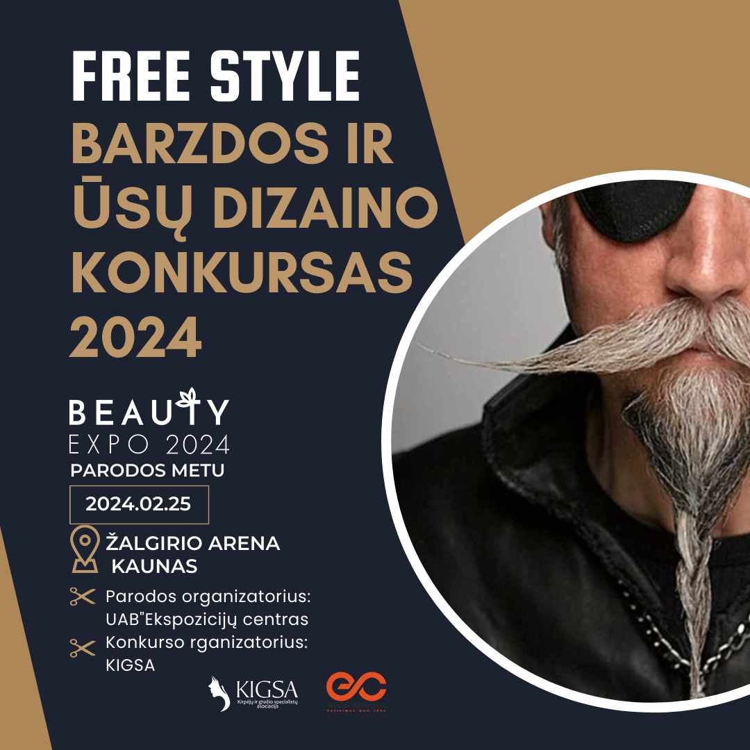 FREE STYLE BARZDOS IR ŪSŲ FORMAVIMO KONKURSAS – REGISTRACIJA (2024.02.01)