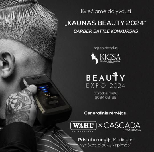 KIGSA „BARBER BATTLE 2024“ KONKURSAS – REGISTRACIJA (2024.02.01)