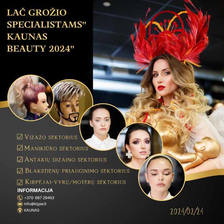 KIGSA LAČ „KAUNAS BEAUTY 2024” ANTAKIŲ MEISTRAS – REGISTRACIJA (2024.02.01)